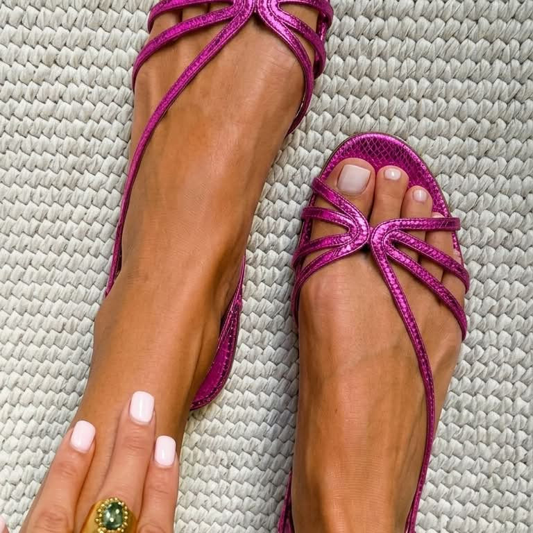 Ginevra | Gyllene sandaler Sommarelegans