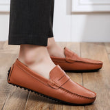 Lediga loafers i läder för sommaren