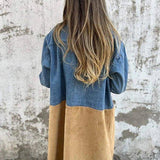 Alberte | Tvåfärgad jeanskappa