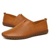 Luftiga loafers i läder