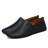 Luftiga loafers i läder