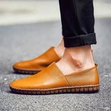 Luftiga loafers i läder