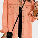 Augusta | Jeansjacka i orange denim
