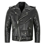Austin™ | Klassisk bikerjacka i läder