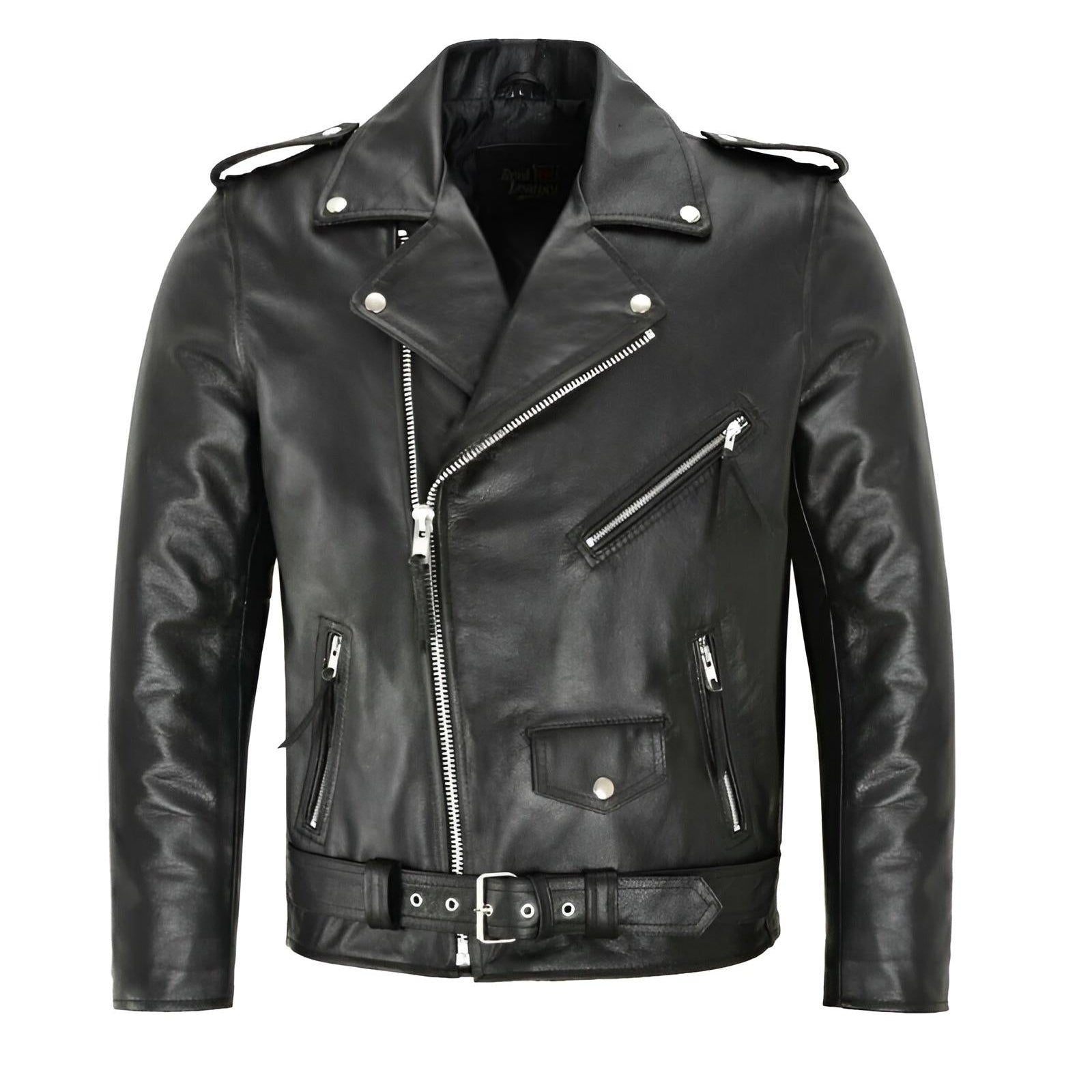 Austin™ | Klassisk bikerjacka i läder
