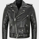 Austin™ | Klassisk bikerjacka i läder