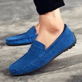 Mocassiner i mjuk mocka