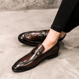 Eleganta loafers i läder