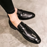 Eleganta loafers i läder