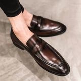 Eleganta loafers i läder