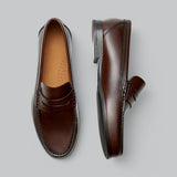 Eleganta penny loafers i läder