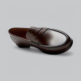 Eleganta penny loafers i läder