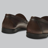 Eleganta penny loafers i läder