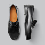 Eleganta penny loafers i läder