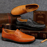 Eleganta loafers i läder