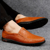 Eleganta loafers i läder