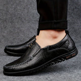Eleganta loafers i läder