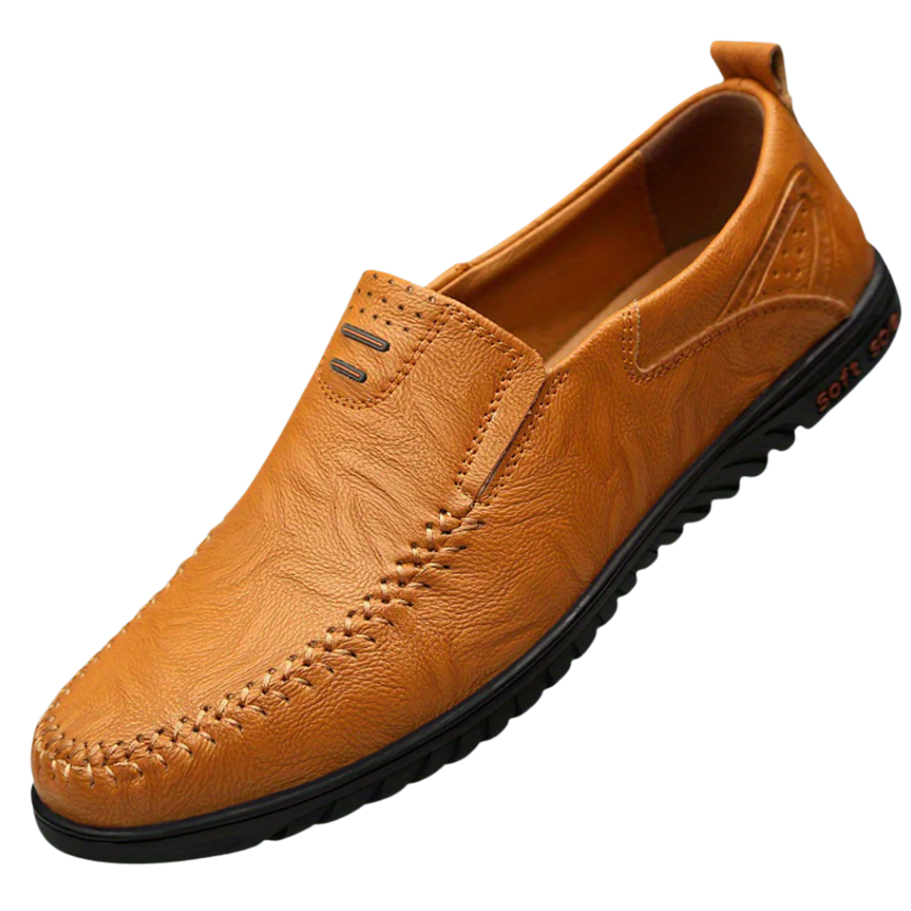 Eleganta loafers i läder