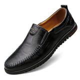 Eleganta loafers i läder