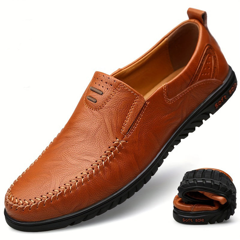 Eleganta loafers i läder
