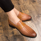 Eleganta vävda loafers