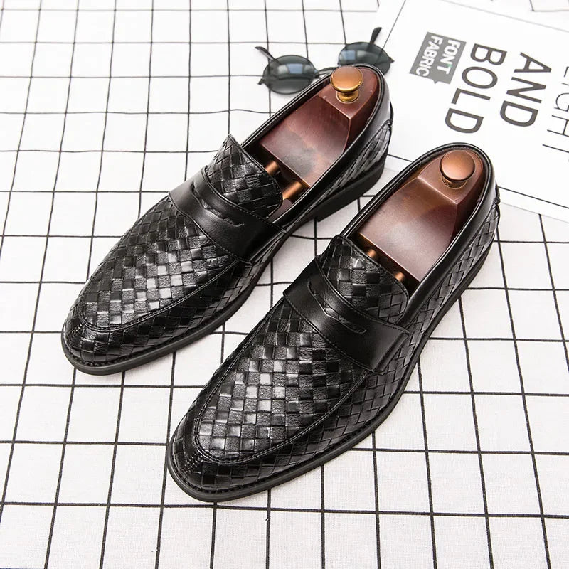 Eleganta vävda loafers
