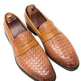 Eleganta vävda loafers