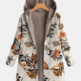 Elena | Blommig Sherpa-Hoodie i Boho-Stil