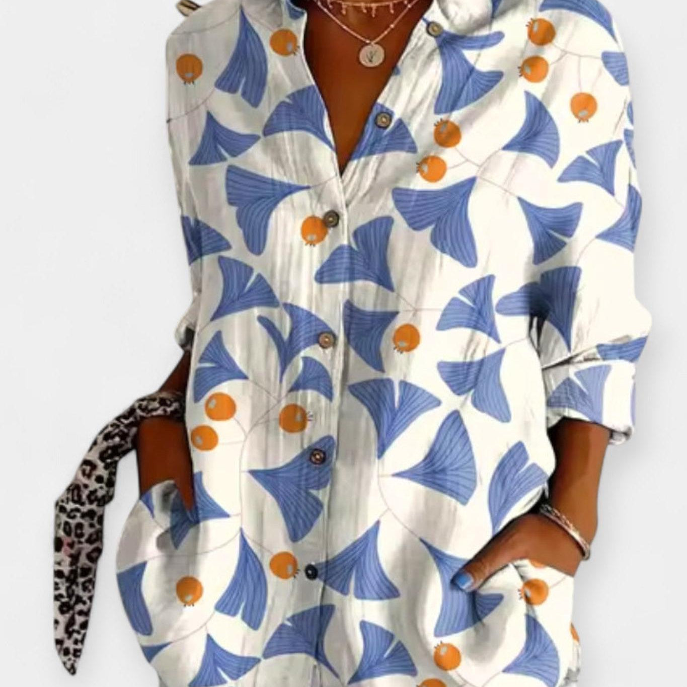 Frida | Blus med blommigt tryck