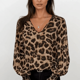 Gry | Skjorta med leopardmönster