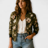 Henriette | Blommig bomberjacka