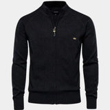 Jacquard™ | Stickad kofta med dragkedja