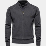 Jacquard™ | Stickad kofta med dragkedja