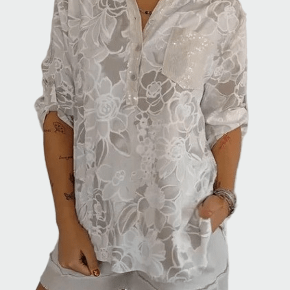Johanne | Blåblommig blus