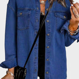Karla | Jeansjacka i mörkblå denim