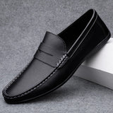 Klassiska italienska loafers i läder