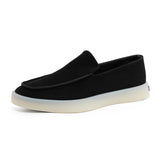 Klassiska loafers i mocka för affärsbruk