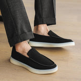Klassiska loafers i mocka för affärsbruk