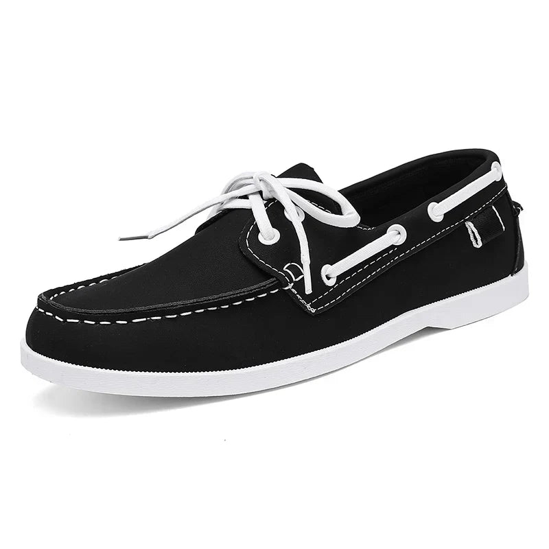 Loafers i läder för affärsbruk