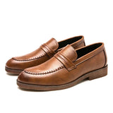 Loafers i läder