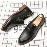 Loafers i läder