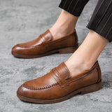 Loafers i läder