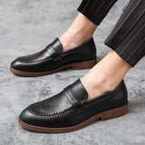 Loafers i läder