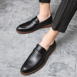 Loafers i läder