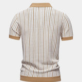 Laurits™ | Randig stickad pikétröja