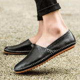 Lätta loafers i läder
