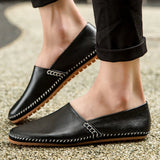 Lätta loafers i läder