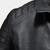 Luca™ | Läderjacka med omlottdesign