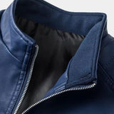 Luca™ | Läderjacka med omlottdesign