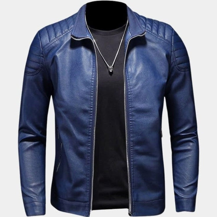 Luca™ | Läderjacka med omlottdesign